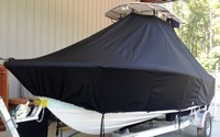 Photo of Sportsman Heritage 211 20xx TTopCover™ T-Top boat cover, viewed from Port Front 