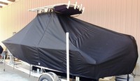 Photo of Sportsman Heritage 211 20xx TTopCover™ T-Top boat cover, viewed from Port Rear 