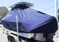 Photo of Sportsman Heritage 231 20xx TTopCover™ T-Top boat cover, viewed from Port Rear 