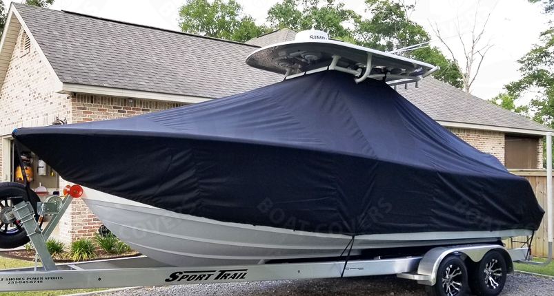 Sportsman Heritage 241, 20xx, TTopCovers™ T-Top boat cover, port front