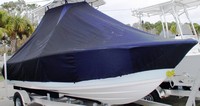 Photo of Sportsman Heritage Platinum 211 20xx TTopCover™ T-Top boat cover, viewed from Starboard Front 