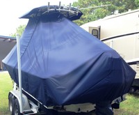 Photo of Sportsman Masters 227 20xx TTopCover™ T-Top boat cover, viewed from Port Rear 