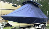 Photo of Sportsman Masters Platinum 227 20xx TTopCover™ T-Top boat cover, viewed from Port Front 