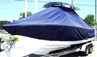 Photo of Sportsman Open 232 20xx TTopCover™ T-Top boat cover, viewed from Port Front 