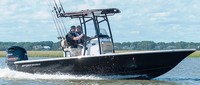 Photo of Sportsman Tournament 234, 2017 factory Canvas T-Top, viewed from Starboard Front Sportsman (Factory OEM website photo) 