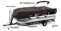 Pontoon-Aft-Canopy-Mooring-Cover-OEM-D1™Snap-On Mooring Cover for Pontoon-Boat, with Cutouts for Aft (rear) Canopy (Bimini) Top Frame (not included) to pass though, OEM (Original Equipment Manufacturer)