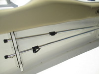 Carver® T-Shade™ Poles Stored in Gunwale Rod Box