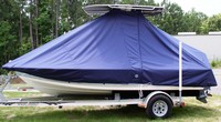 Tidewater® 1800 Bay Max T-Top-Boat-Cover-Elite-849™ Custom fit TTopCover(tm) (Elite(r) Top Notch(tm) 9oz./sq.yd. fabric) attaches beneath factory installed T-Top or Hard-Top to cover boat and motors