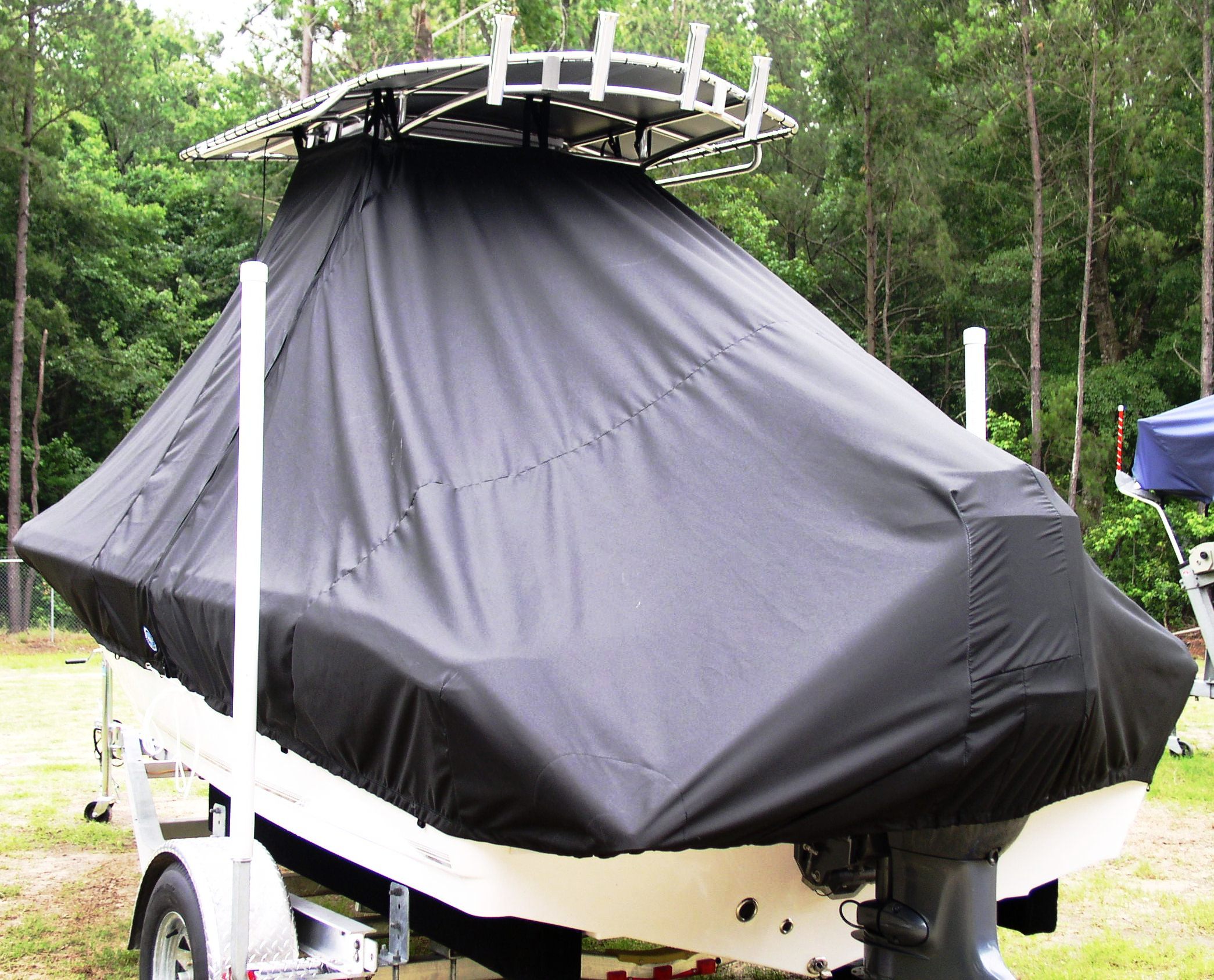 Tidewater, 196CC, 20xx, TTopCovers™ T-Top boat cover, port rear