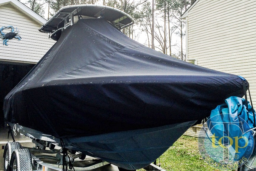 Tidewater 210CC, 20xx, TTopCovers™ T-Top boat cover, starboard front