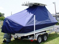 Tidewater® 2110 Bay Max T-Top-Boat-Cover-Wmax-949™ Custom fit TTopCover(tm) (WeatherMAX(tm) 8oz./sq.yd. solution dyed polyester fabric) attaches beneath factory installed T-Top or Hard-Top to cover entire boat and motor(s)