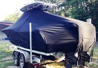 Photo of Tidewater® 250CC 20xx T-Top Boat-Cover, viewed from Port Rear 