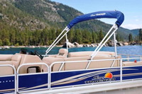 Tracker® Sun Tracker Party Barge 24 DLX Aft-Canopy-Top-Full-Zippers-OEM-D6™ Factory AFT (rear) CANOPY (Bimini) TOP CANVAS (Fabric Only, NO Frame or Boot Cover) with Zippers along all 4 Edges for Enclosure Curtains (not included), OEM (Original Equipment Manufacturer)