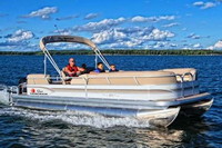 Tracker® Sun Tracker Party Barge 24 DLX Aft-Canopy-Top-Frame-OEM-D2™ Factory (rear) AFT CANOPY (Bimini top) FRAME (No Canvas or Boot Cover), OEM (Original Equipment Manufacturer)
