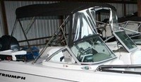 Triumph® 191FS Bimini-Connector-OEM-T2™ Factory Front BIMINI CONNECTOR Eisenglass Window Set (also called Windscreen, typically 3 front panels, but 1 or 2 on some boats) zips between Bimini-Top (not included) and Windshield. (NO Bimini-Top OR Side-Curtains, sold separately), OEM (Original Equipment Manufacturer)