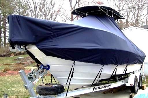 Triumph 215CC, 20xx, TTopCovers™ T-Top boat cover, port front