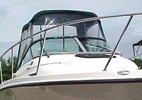Photo of Trophy, 2002: WA, 2004: Bimini, Front Connector, Side Curtains, Aft-Drop-Curtain, viewed from Starboard Front 