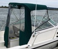 Trophy® 2102 WA Bimini-Aft-Drop-Curtain-OEM-T2™ Factory Bimini AFT DROP CURTAIN with Eisenglass window(s) zips to back of OEM Bimini-Top (not included) to Floor (Vertical, Not slanted to transom), OEM (Original Equipment Manufacturer)