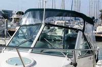 Photo of Trophy 2302 WA, 2007: Bimini Top, Front Connector, Side Curtains, viewed from Port Front 