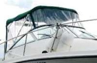 Trophy® 2352 WA Bimini-Connector-OEM-T1™ Factory Front BIMINI CONNECTOR Eisenglass Window Set (also called Windscreen, typically 3 front panels, but 1 or 2 on some boats) zips between Bimini-Top (not included) and Windshield. (NO Bimini-Top OR Side-Curtains, sold separately), OEM (Original Equipment Manufacturer)