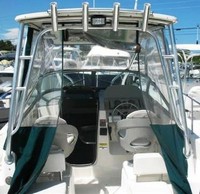 Photo of Trophy 2352 WA, 2007: Hard-Top Aft Curtains Zipped Open, Rear 