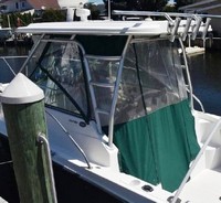 Trophy® 2502 WA Hard-Top-Aft-Drop-Curtain-OEM-T2™ Factory AFT DROP CURTAIN to floor with Eisenglass window(s) and Zipper Access for boat with Factory Hard-Top, OEM (Original Equipment Manufacturer)