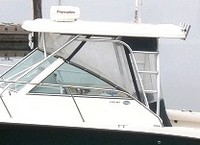 Photo of Trophy 2502 WA, 2005: Hard-Top, Connector, Side Curtains, Aft-Drop-Curtain, viewed from Port Side 