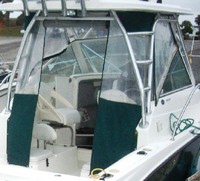 Photo of Trophy 2502 WA, 2005: Hard-Top, Connector, Side Curtains, Aft-Drop-Curtain, viewed from Starboard Rear 