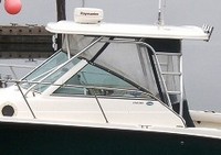 Photo of Trophy 2502 WA, 2005: Hard-Top, Front Connector, Side and Aft Curtains, viewed from Port Side 