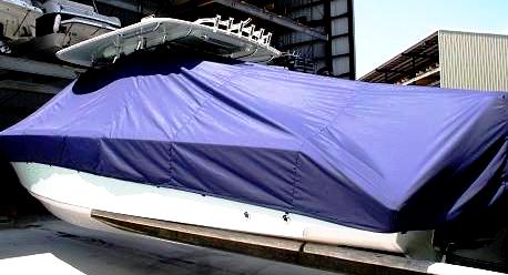 Venture 34CC, 20xx, TTopCovers™ T-Top boat cover, port rear