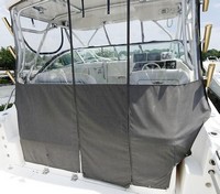 Photo of Wellcraft Coastal 290, 2006: Hard-Top, Front Connector, Side Curtains, Aft-Drop-Curtain Charcoal Tweed Sunbrella, Rear 