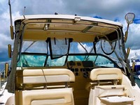 Photo of Wellcraft Coastal 290, 2012: Hard-Top, Front Connector with center panel zipped open, Side Curtains, Inside 