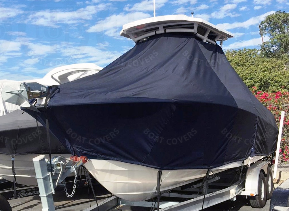 Wellcraft Scarab 242, 20xx, TTopCovers™ T-Top boat cover, port front