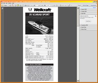 Photo of Wellcraft Scarab 35 Sport, 2007: Product Information Guide 1st Page 