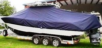 Photo of Yellowfin 32CC 19xx T-Top Boat-Cover, viewed from Port Rear 