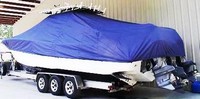 Photo of Yellowfin 34CC 19xx T-Top Boat-Cover, viewed from Port Rear 