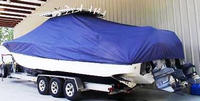 Photo of Yellowfin 34CC 20xx T-Top Boat-Cover, viewed from Port Rear 