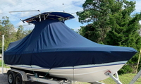 Photo of Bluewater 2150 19xx LaPorte&trade; T-TopCover TTopCover&trade; T-Top boat cover, viewed from Starboard Front from RnR-Marine&trade; 