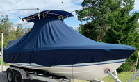 Photo of Bluewater 2150, 2004: LaPorte&trade; T-TopCover TTopCover&trade; T-Top boat cover, viewed from Starboard Front from RnR-Marine&trade; 