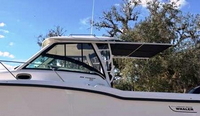 Photo of Factory OEM Boston Whaler Conquest 285 Open, 2017: Hard-Top, Side Curtains Hard-Top, Side Curtains Connection, port side   
