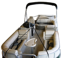 Boat-Cover-CCF-60008-Support-System&trade; Carver(r) Boat Cover Support System (Y-Strap) P/N 60008 supports your Boat Cover (to avoid pooling of rain water) with this system which is designed for simplicity with two pre-installed, adjustable straps that  nap quickly to the rear transom tow hooks and one 40-foot adjustable strap to cradle the bow. 