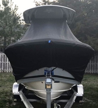 Photo of Cobia&reg; 237CC, 2017 T-T-T-LaPorte&trade; T-TopCover TTopCover&trade; T-Top Boat Cover, front from RnR Marine 