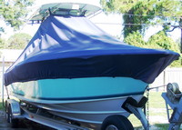 Photo of Contender 25 Open 20xx TTopCover™ T-Top boat cover, viewed from Starboard Front  (Factory OEM) 