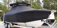 Photo of Edgewater 280CC, 2019: LaPorte&trade; T-TopCover TTopCover&trade; T-Top boat cover, viewed from Starboard Front from RnR-Marine&trade; 