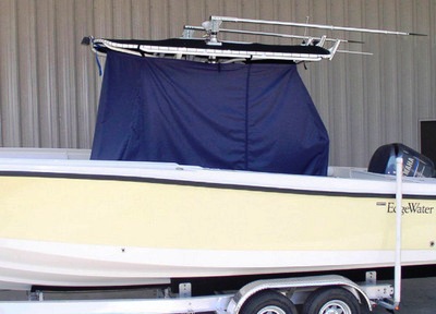 thumbnail image 2 of 1200D Waterproof T-Top Boat Cover With Motor Cover – Heavy Duty Polyester For Center Console 2 of 4