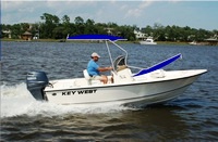 Photo of Key West&reg; 176 Bay Reef, 2011-2012: T-Topless&trade; Folding T-Top Overlaid 