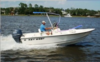 Photo of Key West&reg; 176 Bay Reef, 2011-2012: Tall Shadow&trade; Folding T-Top Kit Overlaid 