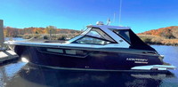 Photo of Monterey 378 Super Sport, 2018 Strataglass Hard-Top, Visor, side and Aft Curtains, viewed from port side 