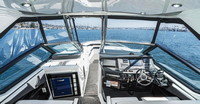 Photo of Monterey 378 Super Sport, 2019 60 mil Strataglass Hard-Top, Visor with center panel rolled up 30 mil Strataglass Side Curtains, inside 