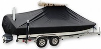 Photo of Pathfinder 2400 TRS 20xx TTopCover™ T-Top boat cover Power Pole, viewed from Starboard Side 